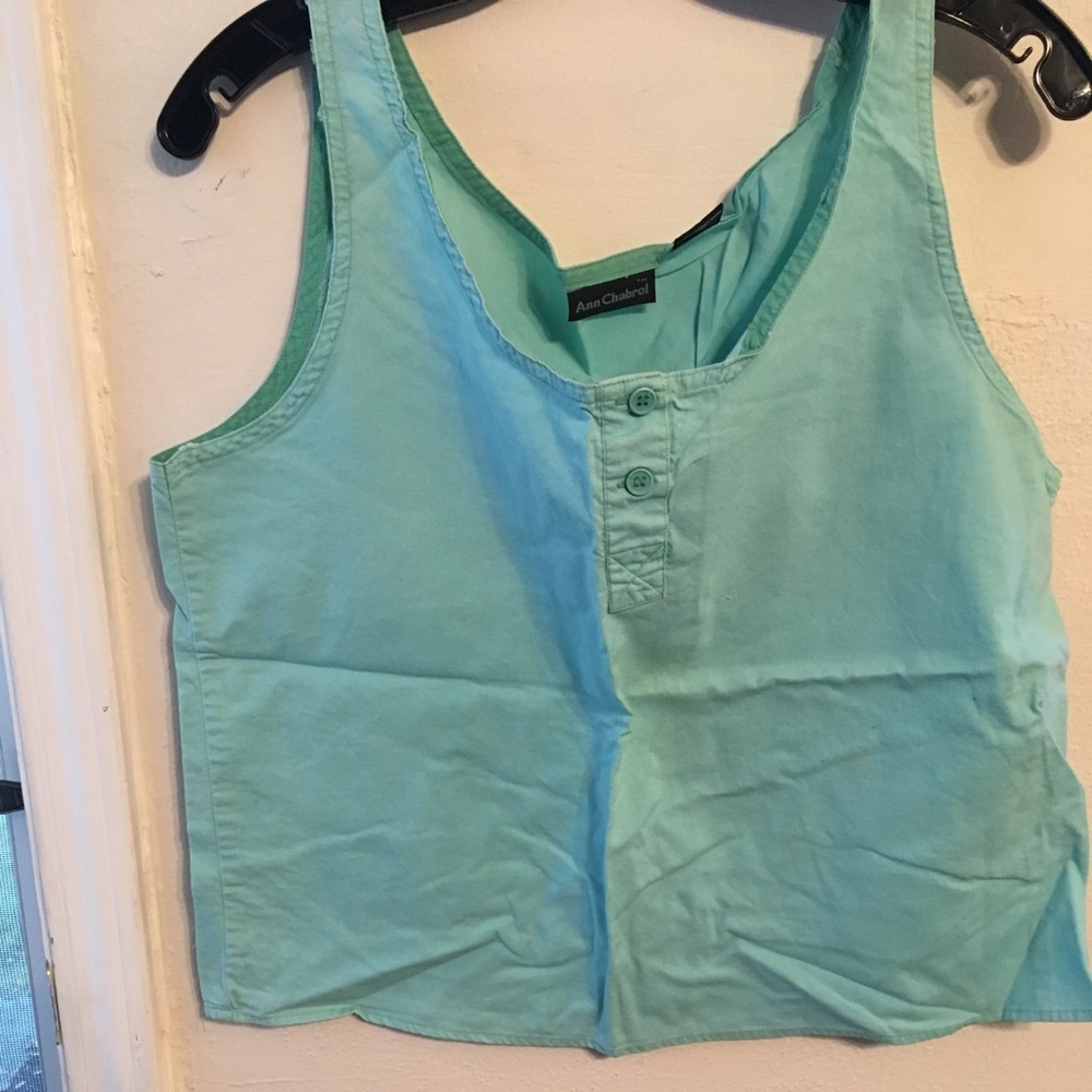 Ann Chabrol light blue short tank vintage